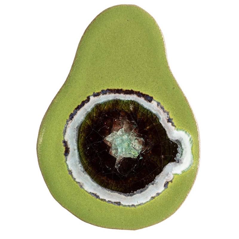 Ceramic Fruit and Veggie Shaped Coasters - Avocado